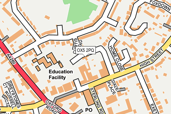OX5 2PQ map - OS OpenMap – Local (Ordnance Survey)