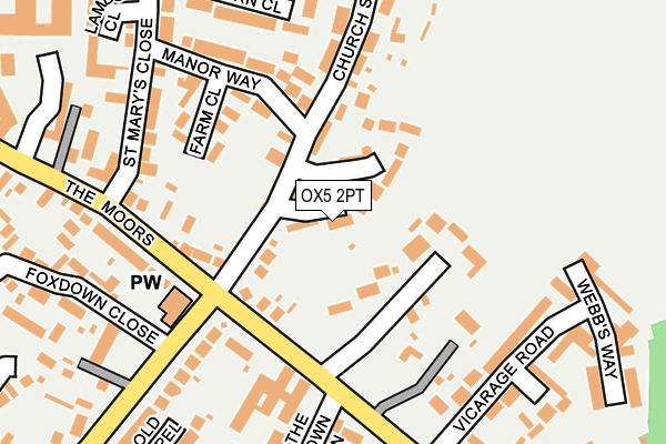 OX5 2PT map - OS OpenMap – Local (Ordnance Survey)