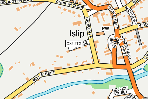 OX5 2TG map - OS OpenMap – Local (Ordnance Survey)