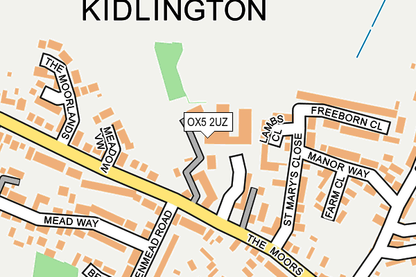 OX5 2UZ map - OS OpenMap – Local (Ordnance Survey)