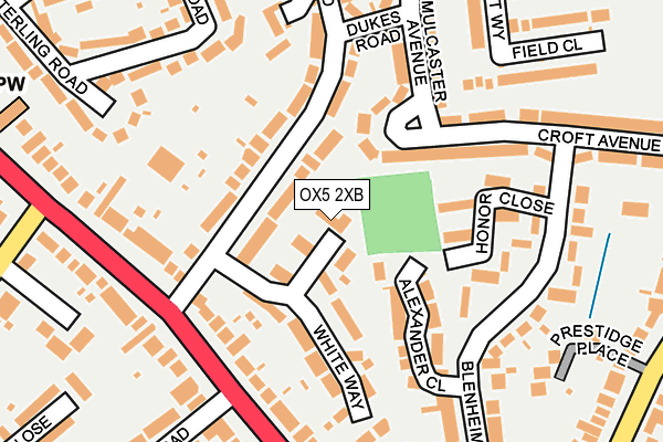 OX5 2XB map - OS OpenMap – Local (Ordnance Survey)