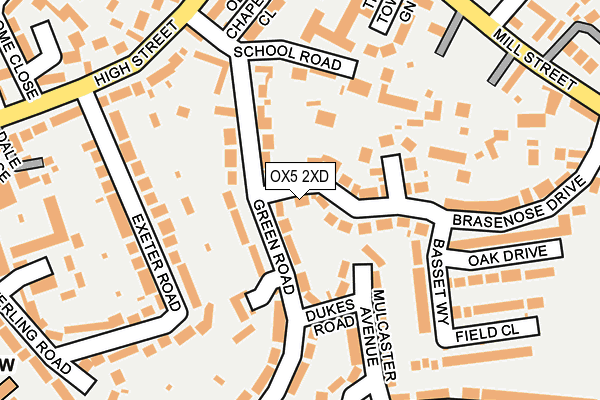 OX5 2XD map - OS OpenMap – Local (Ordnance Survey)