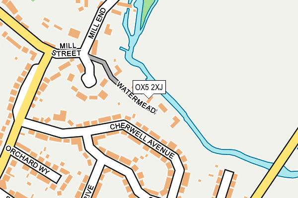 OX5 2XJ map - OS OpenMap – Local (Ordnance Survey)