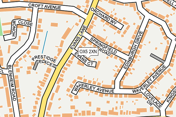 OX5 2XN map - OS OpenMap – Local (Ordnance Survey)