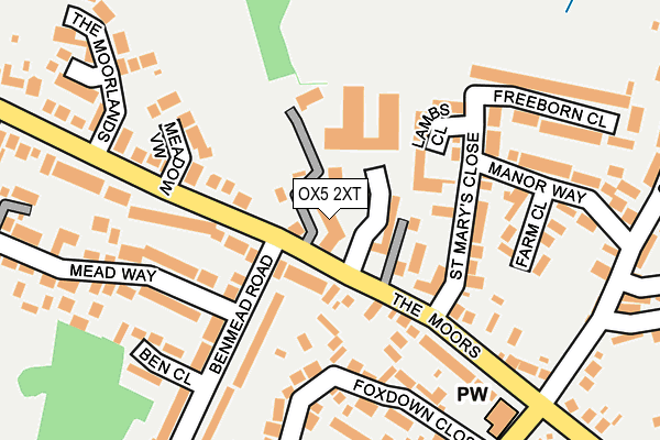 OX5 2XT map - OS OpenMap – Local (Ordnance Survey)