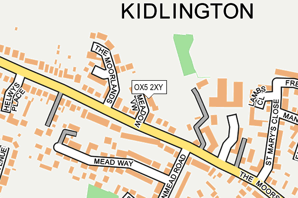 OX5 2XY map - OS OpenMap – Local (Ordnance Survey)