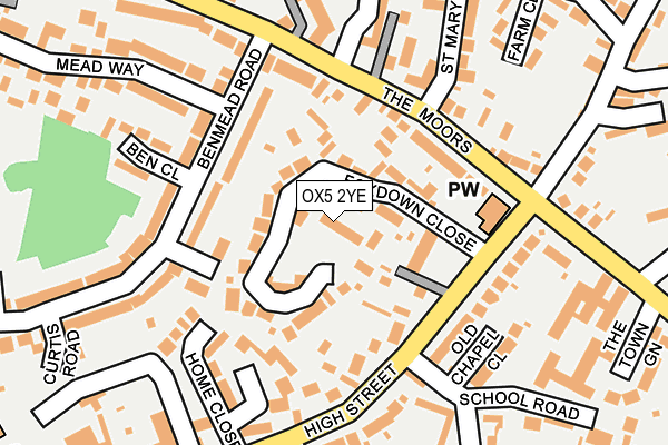 OX5 2YE map - OS OpenMap – Local (Ordnance Survey)