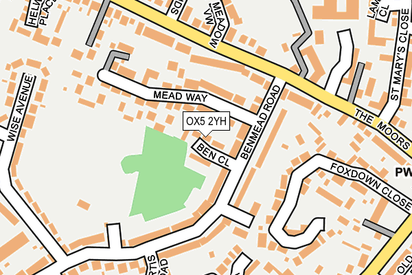 OX5 2YH map - OS OpenMap – Local (Ordnance Survey)