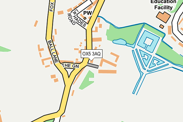 OX5 3AQ map - OS OpenMap – Local (Ordnance Survey)