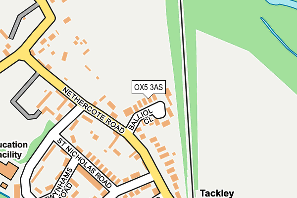 OX5 3AS map - OS OpenMap – Local (Ordnance Survey)