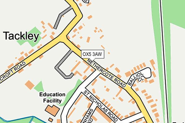 OX5 3AW map - OS OpenMap – Local (Ordnance Survey)