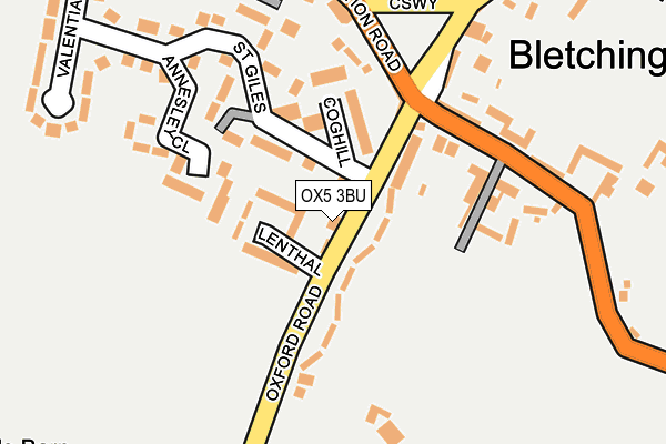 OX5 3BU map - OS OpenMap – Local (Ordnance Survey)