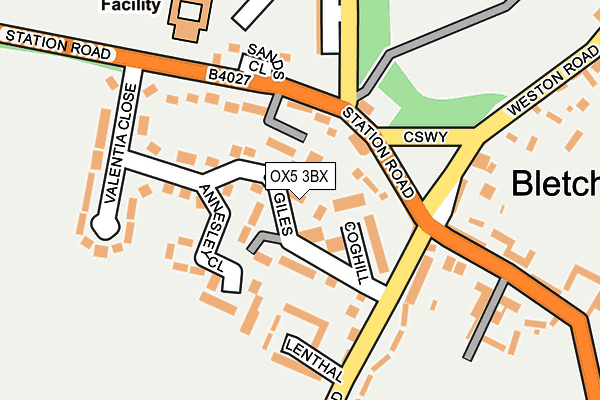 OX5 3BX map - OS OpenMap – Local (Ordnance Survey)