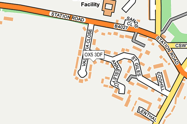 OX5 3DF map - OS OpenMap – Local (Ordnance Survey)