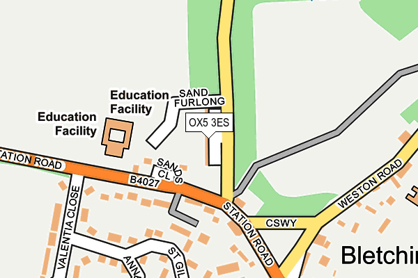 OX5 3ES map - OS OpenMap – Local (Ordnance Survey)