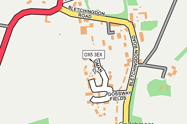 OX5 3EX map - OS OpenMap – Local (Ordnance Survey)