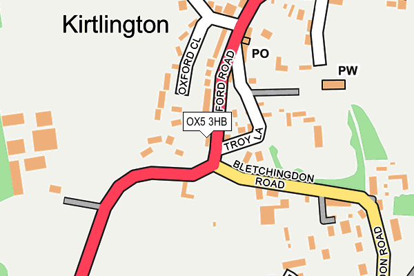 OX5 3HB map - OS OpenMap – Local (Ordnance Survey)