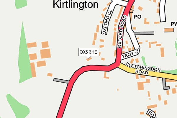 OX5 3HE map - OS OpenMap – Local (Ordnance Survey)