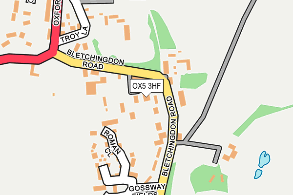 OX5 3HF map - OS OpenMap – Local (Ordnance Survey)