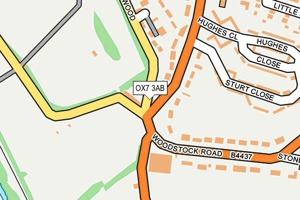 OX7 3AB map - OS OpenMap – Local (Ordnance Survey)