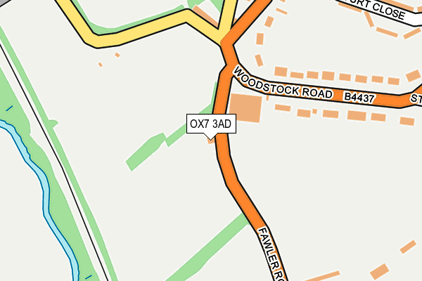 OX7 3AD map - OS OpenMap – Local (Ordnance Survey)