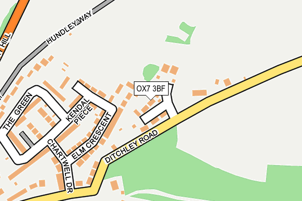 OX7 3BF map - OS OpenMap – Local (Ordnance Survey)