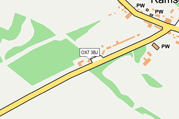 OX7 3BJ map - OS OpenMap – Local (Ordnance Survey)