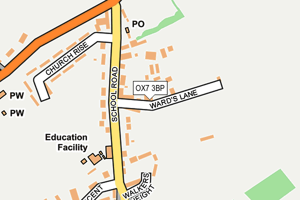 OX7 3BP map - OS OpenMap – Local (Ordnance Survey)