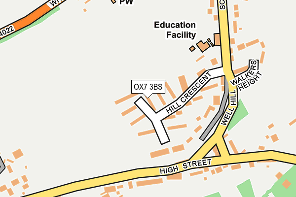 OX7 3BS map - OS OpenMap – Local (Ordnance Survey)