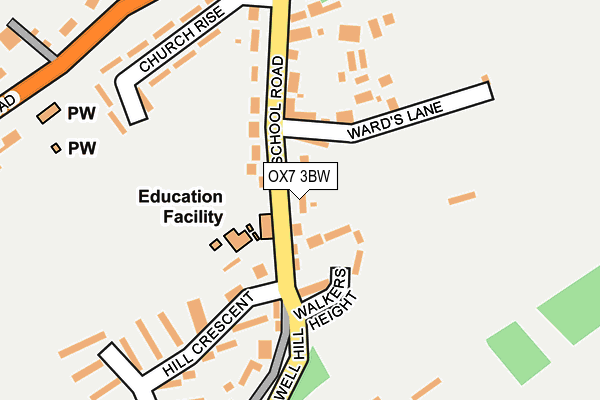 OX7 3BW map - OS OpenMap – Local (Ordnance Survey)