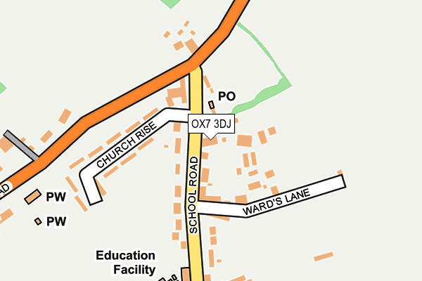 OX7 3DJ map - OS OpenMap – Local (Ordnance Survey)