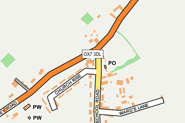 OX7 3DL map - OS OpenMap – Local (Ordnance Survey)