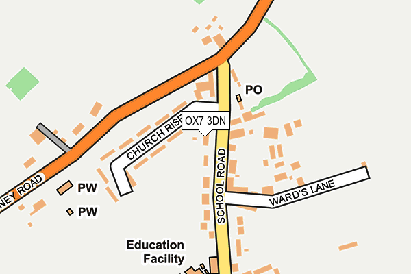 OX7 3DN map - OS OpenMap – Local (Ordnance Survey)