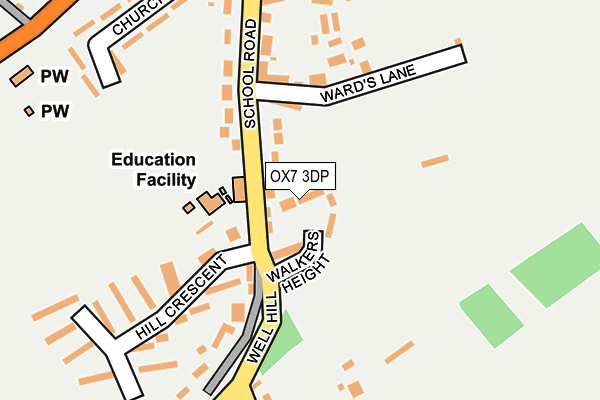 OX7 3DP map - OS OpenMap – Local (Ordnance Survey)