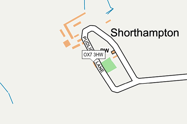 OX7 3HW map - OS OpenMap – Local (Ordnance Survey)