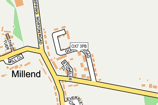 OX7 3PB map - OS OpenMap – Local (Ordnance Survey)