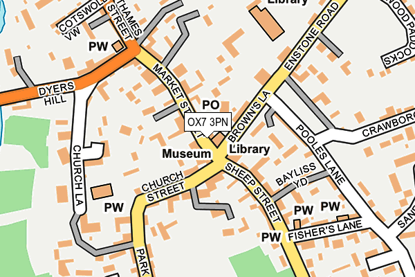 OX7 3PN map - OS OpenMap – Local (Ordnance Survey)