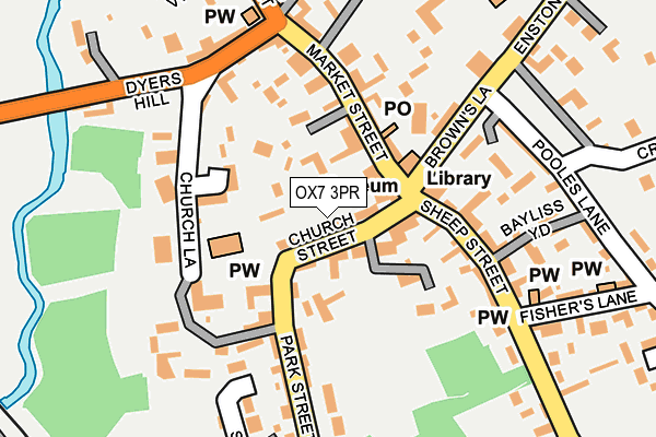 OX7 3PR map - OS OpenMap – Local (Ordnance Survey)