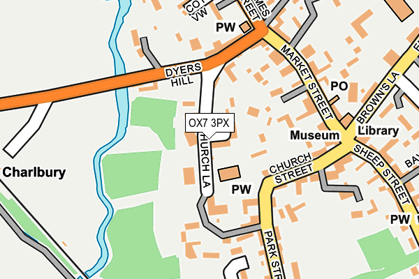 OX7 3PX map - OS OpenMap – Local (Ordnance Survey)