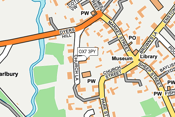 OX7 3PY map - OS OpenMap – Local (Ordnance Survey)