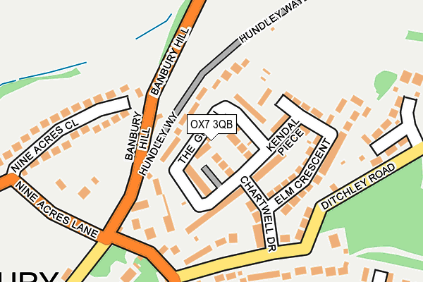 OX7 3QB map - OS OpenMap – Local (Ordnance Survey)