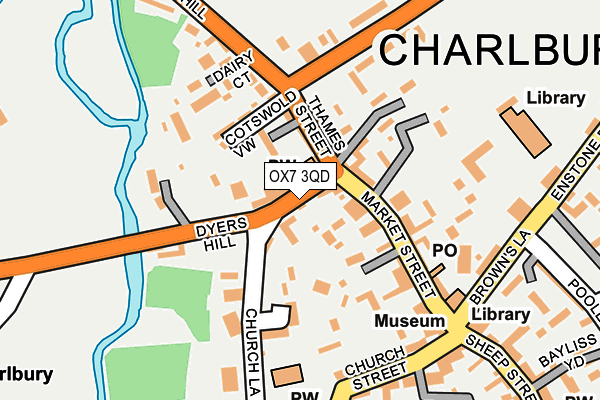 OX7 3QD map - OS OpenMap – Local (Ordnance Survey)