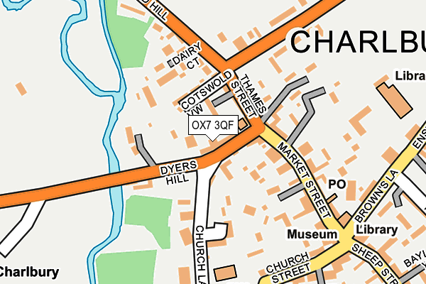 OX7 3QF map - OS OpenMap – Local (Ordnance Survey)