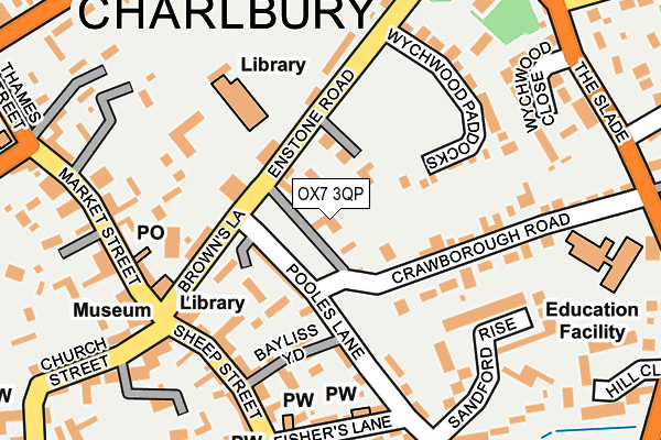 OX7 3QP map - OS OpenMap – Local (Ordnance Survey)