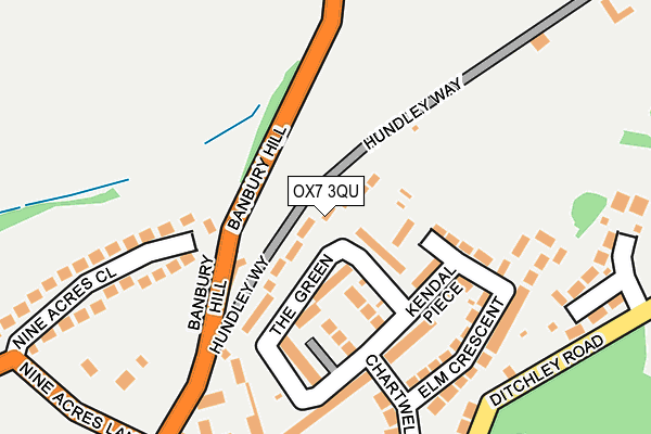 OX7 3QU map - OS OpenMap – Local (Ordnance Survey)