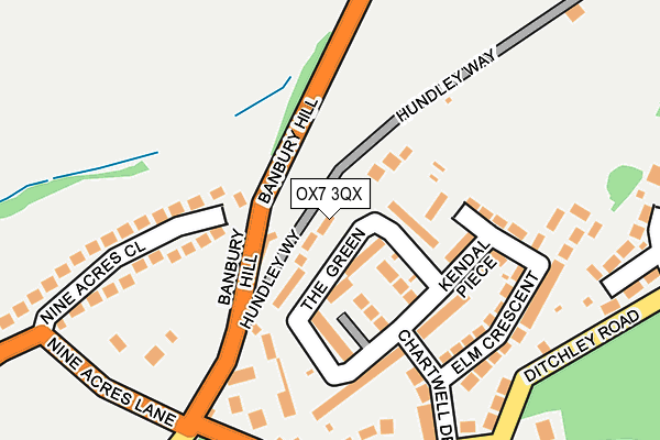 OX7 3QX map - OS OpenMap – Local (Ordnance Survey)