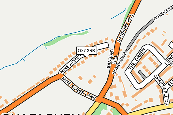 OX7 3RB map - OS OpenMap – Local (Ordnance Survey)