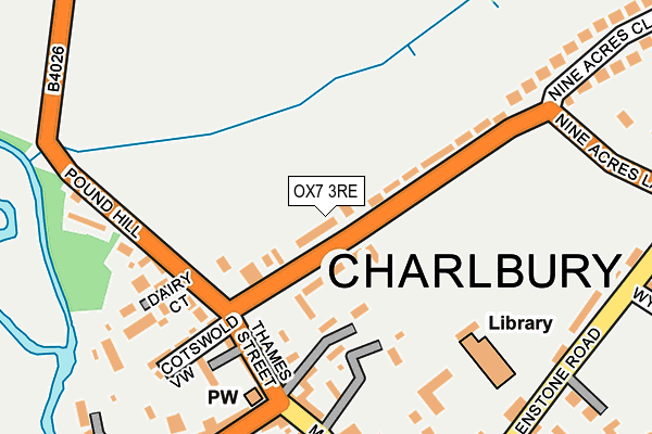 OX7 3RE map - OS OpenMap – Local (Ordnance Survey)