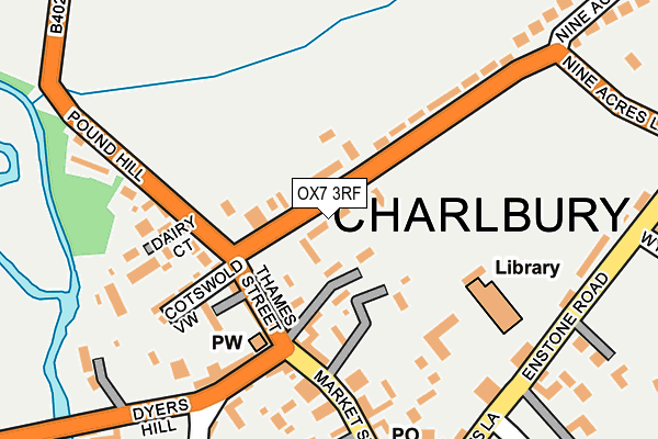 OX7 3RF map - OS OpenMap – Local (Ordnance Survey)