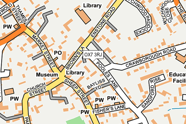 OX7 3RJ map - OS OpenMap – Local (Ordnance Survey)